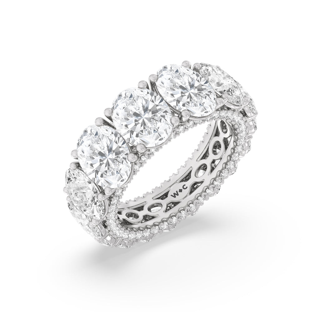 The Broome Diamond Band with Platinum Cut Diamond in 14KT Platinum view 4
