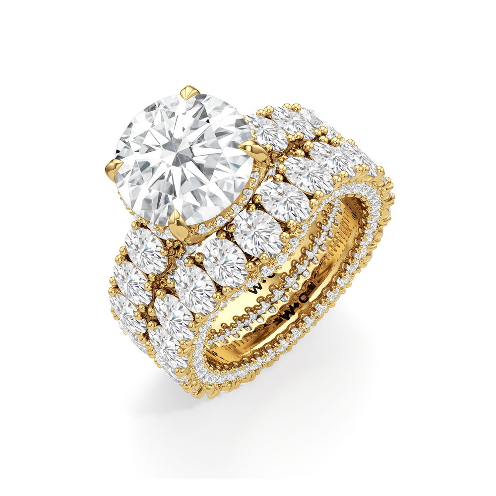 Oval Cut The Broome Ring with Lab Grown Diamond in 14KT Yellow Gold view 6
