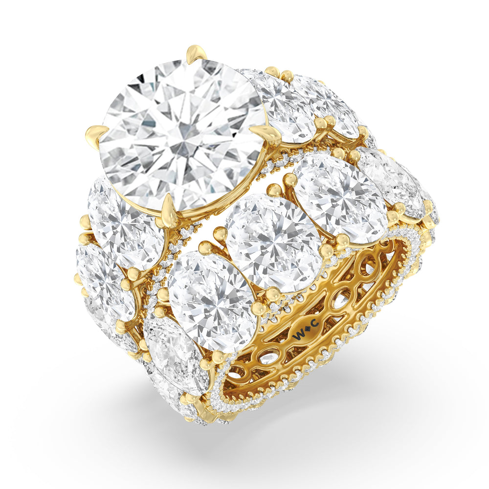 The Broome Ring with Emerald Cut Diamond in 14KT Yellow Gold view 4
