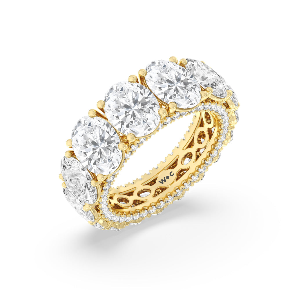 The Columbus Circle Eternity Ring with 18KT Yellow Gold / Lab / 8 1/2 Cut Diamond in 14KT Yellow Gold / Lab / 8 1/2 view 4
