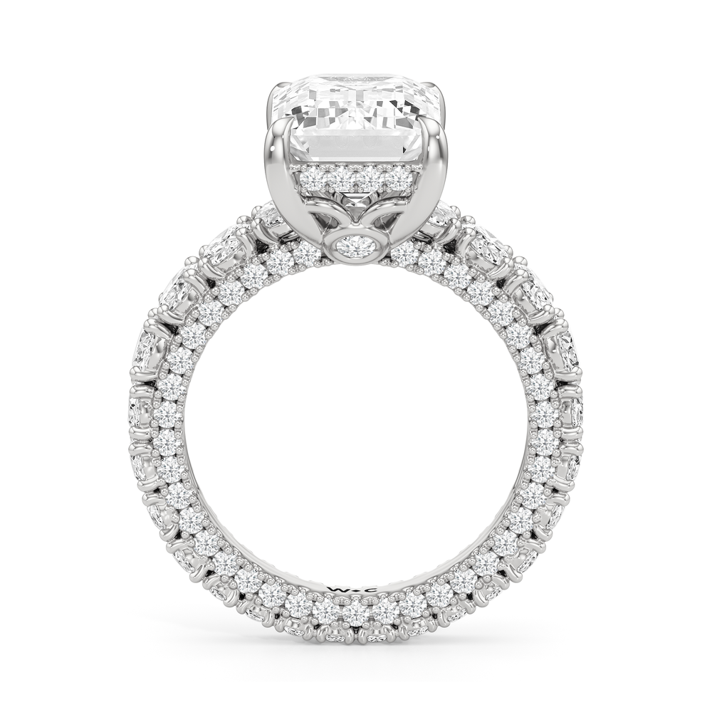 Emerald Cut The Broome Ring with Lab Grown Diamond in 14KT Platinum view 4
