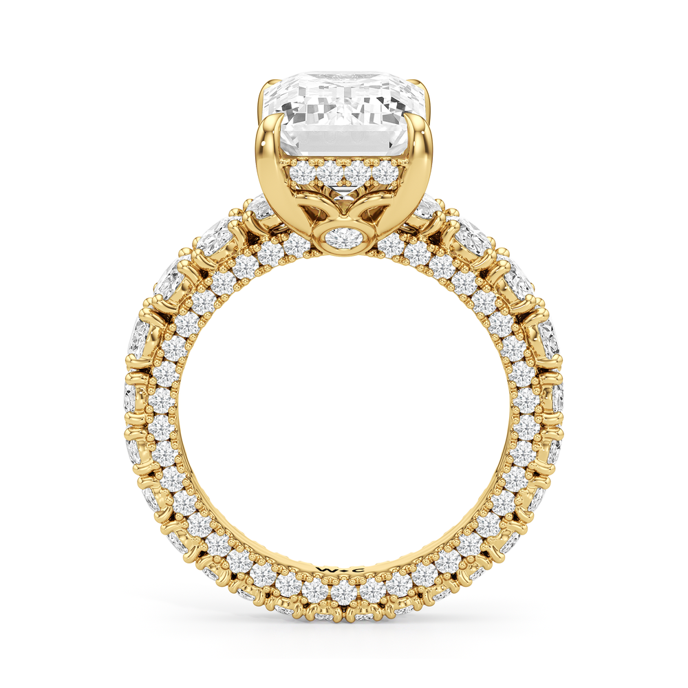Emerald Cut The Broome Ring with Lab Grown Diamond in 14KT Yellow Gold view 4
