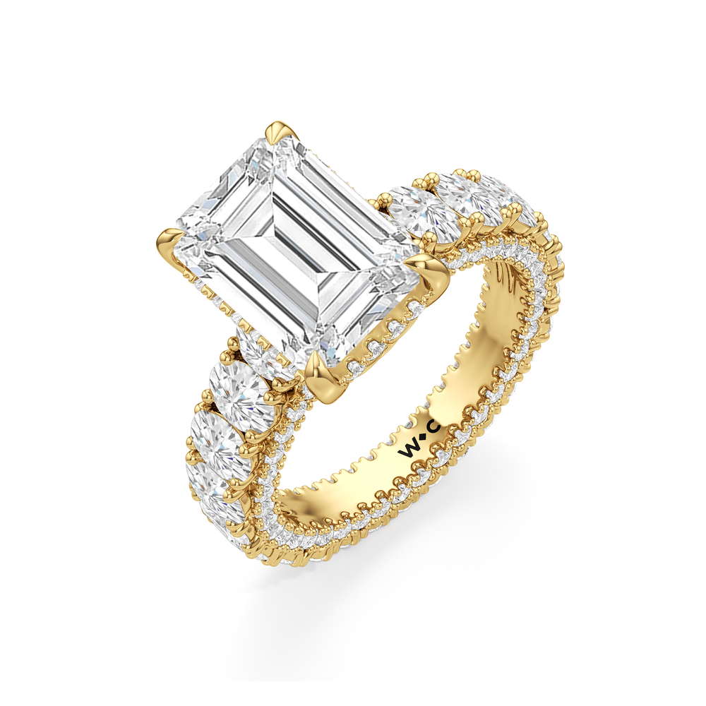 Emerald Cut The Broome Ring with Lab Grown Diamond in 14KT Yellow Gold view 5
