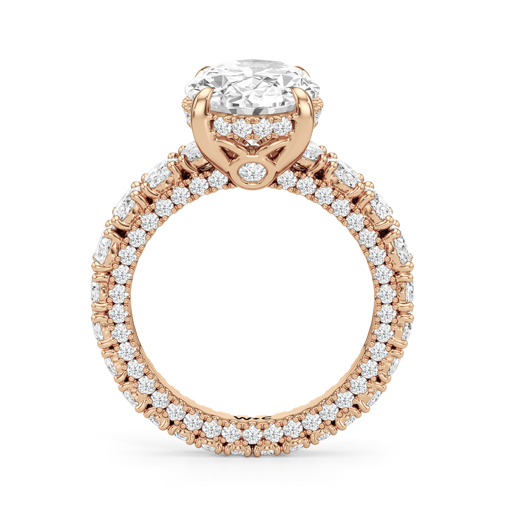 Oval Cut The Broome Ring with Lab Grown Diamond in 14KT Rose Gold view 4
