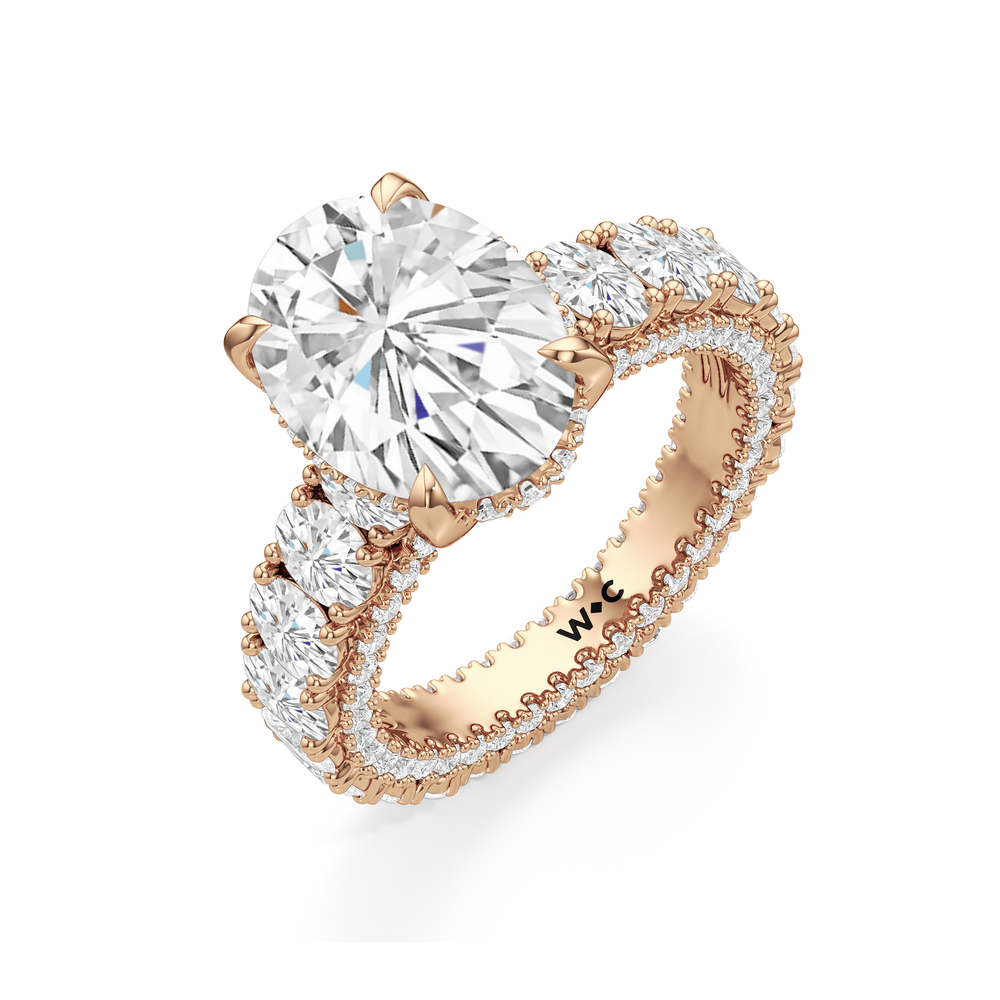 Oval Cut The Broome Ring with Lab Grown Diamond in 14KT Rose Gold view 5
