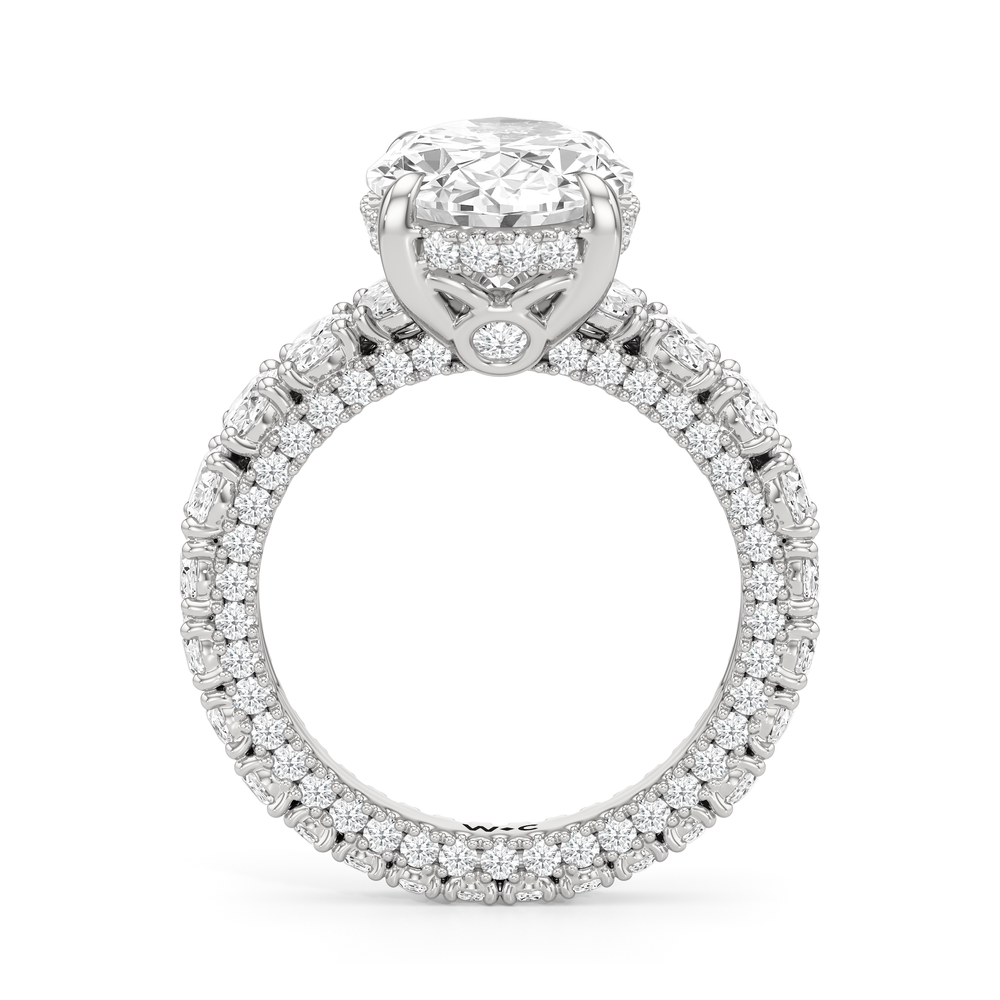 Oval Cut The Broome Ring with Lab Grown Diamond in 14KT Platinum view 4
