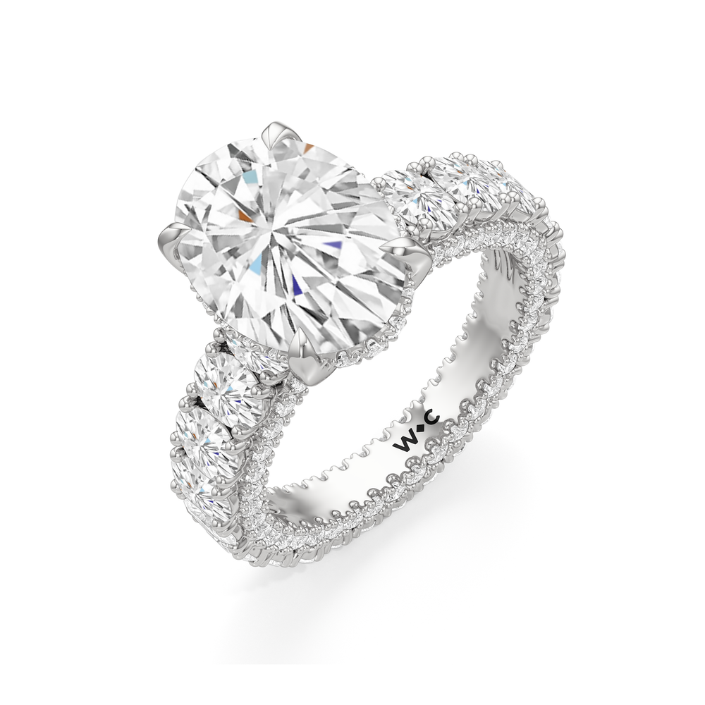 Oval Cut The Broome Ring with Lab Grown Diamond in 14KT Platinum view 5
