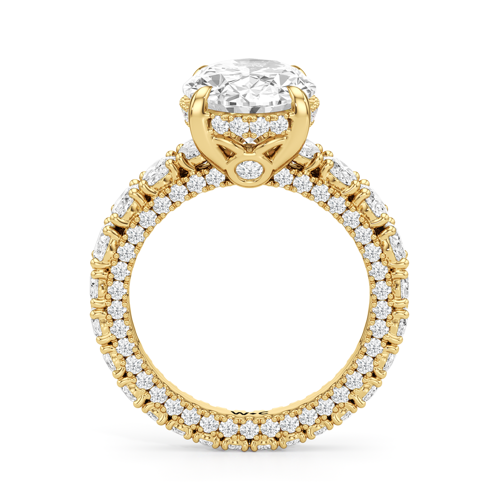 Oval Cut The Broome Ring with Lab Grown Diamond in 14KT Yellow Gold view 4
