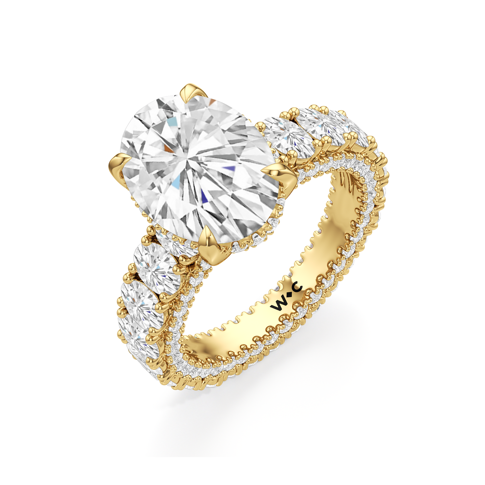 Oval Cut The Broome Ring with Lab Grown Diamond in 14KT Yellow Gold view 5
