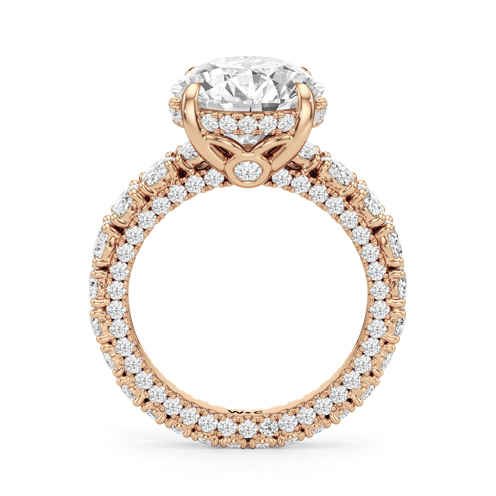 Round Cut The Broome Ring with Lab Grown Diamond in 14KT Rose Gold view 4

