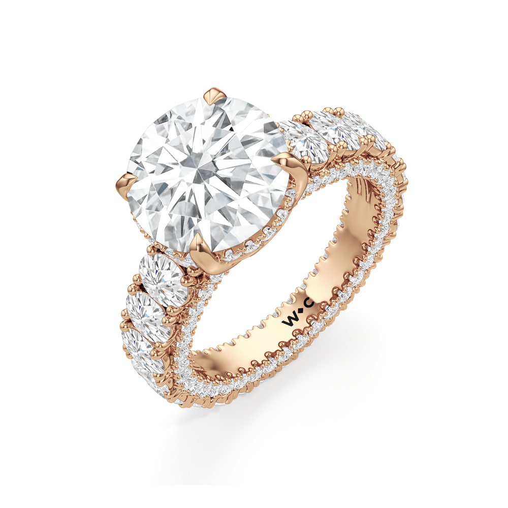 Round Cut The Broome Ring with Lab Grown Diamond in 14KT Rose Gold view 5
