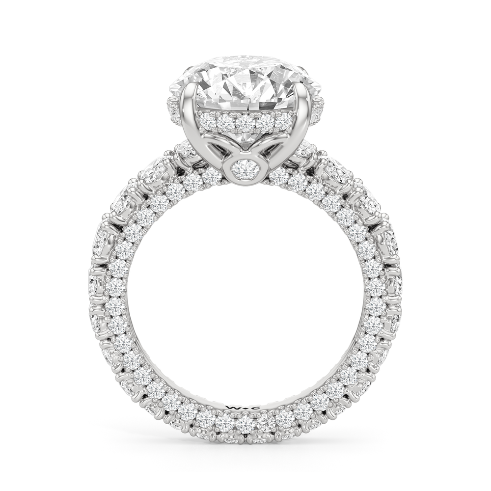 Round Cut The Broome Ring with Lab Grown Diamond in 14KT Platinum view 4
