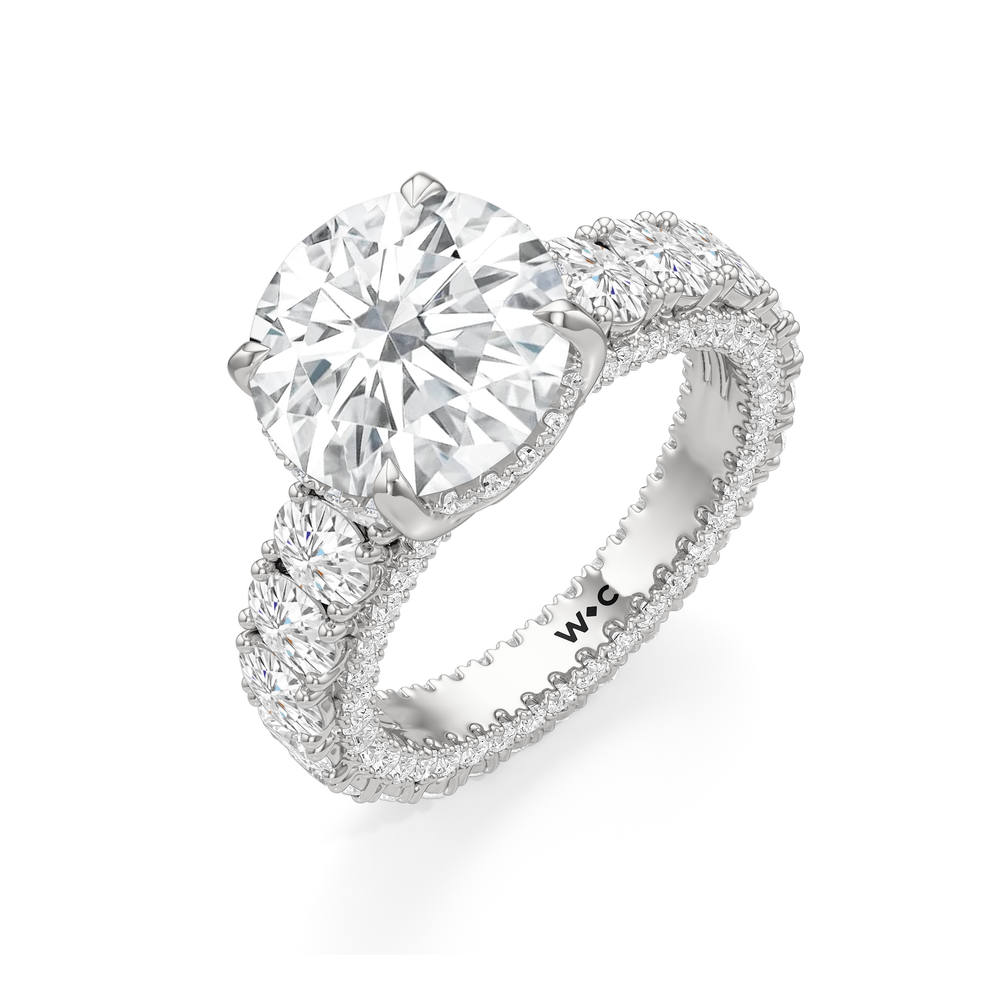 Round Cut The Broome Ring with Lab Grown Diamond in 14KT Platinum view 5
