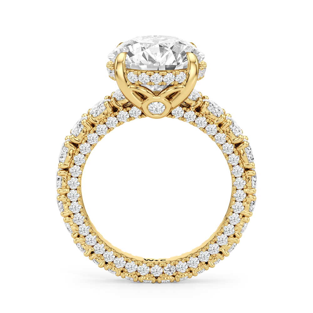 Round Cut The Broome Ring with Lab Grown Diamond in 14KT Yellow Gold view 4
