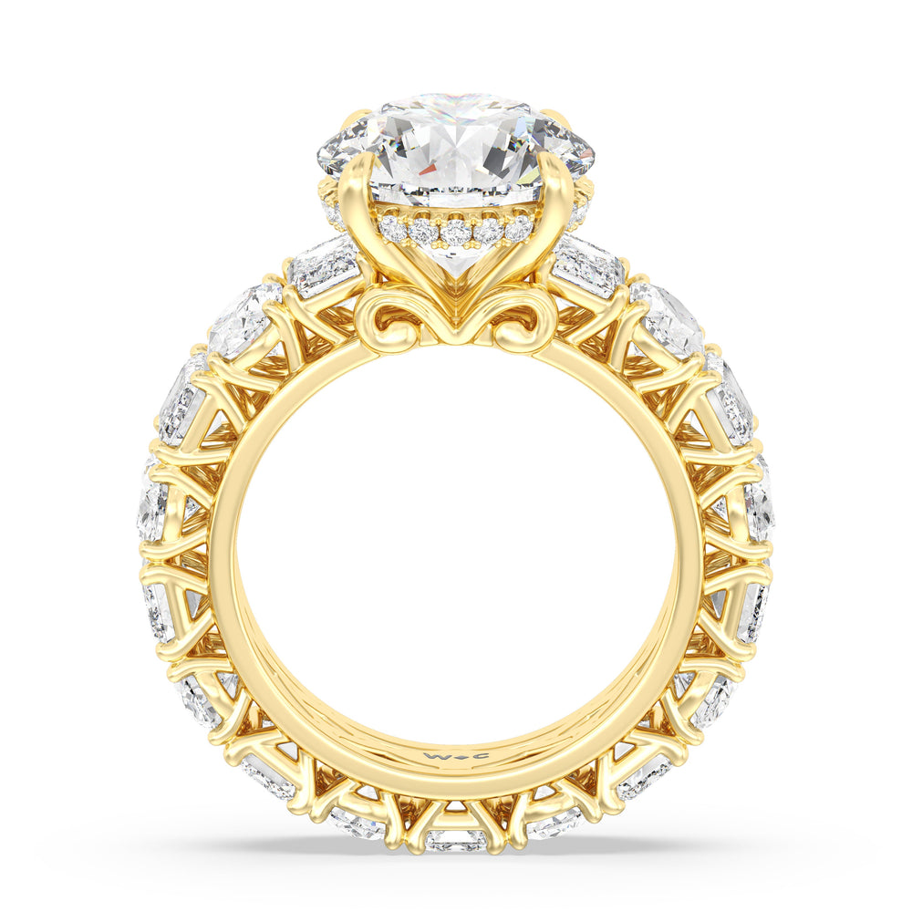 The Wall Street Ring with Round Cut Diamond in 14KT Yellow Gold view 2
