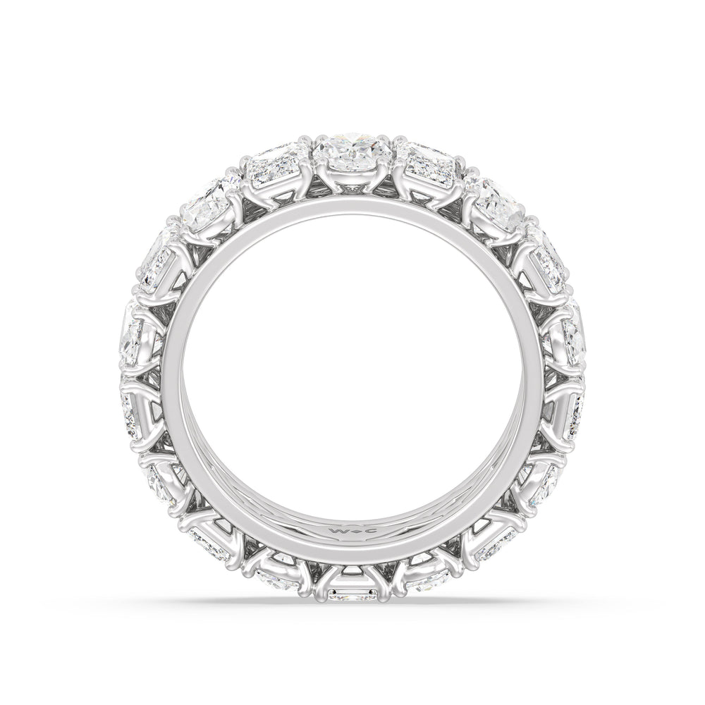 The Nolita Eternity Ring with Platinum / Lab / 6 Cut Diamond in 14KT Platinum / Lab / 6 view 2
