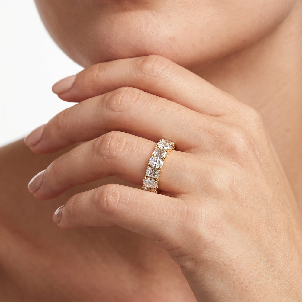 The Wall Street Diamond Band with 18KT Rose Gold Cut Diamond in 14KT Rose Gold view 2
