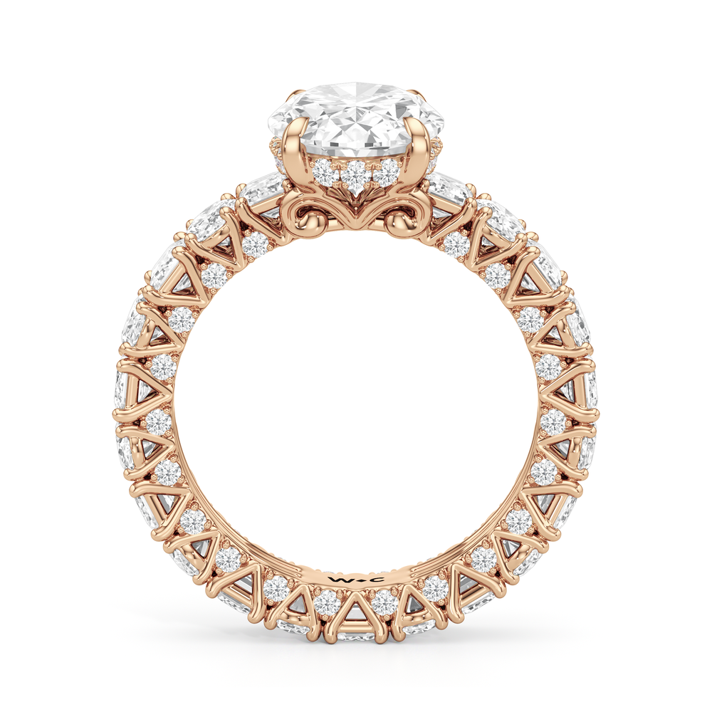 Oval Cut The Wall Street Ring with Lab Grown Diamond in 14KT Rose Gold view 4
