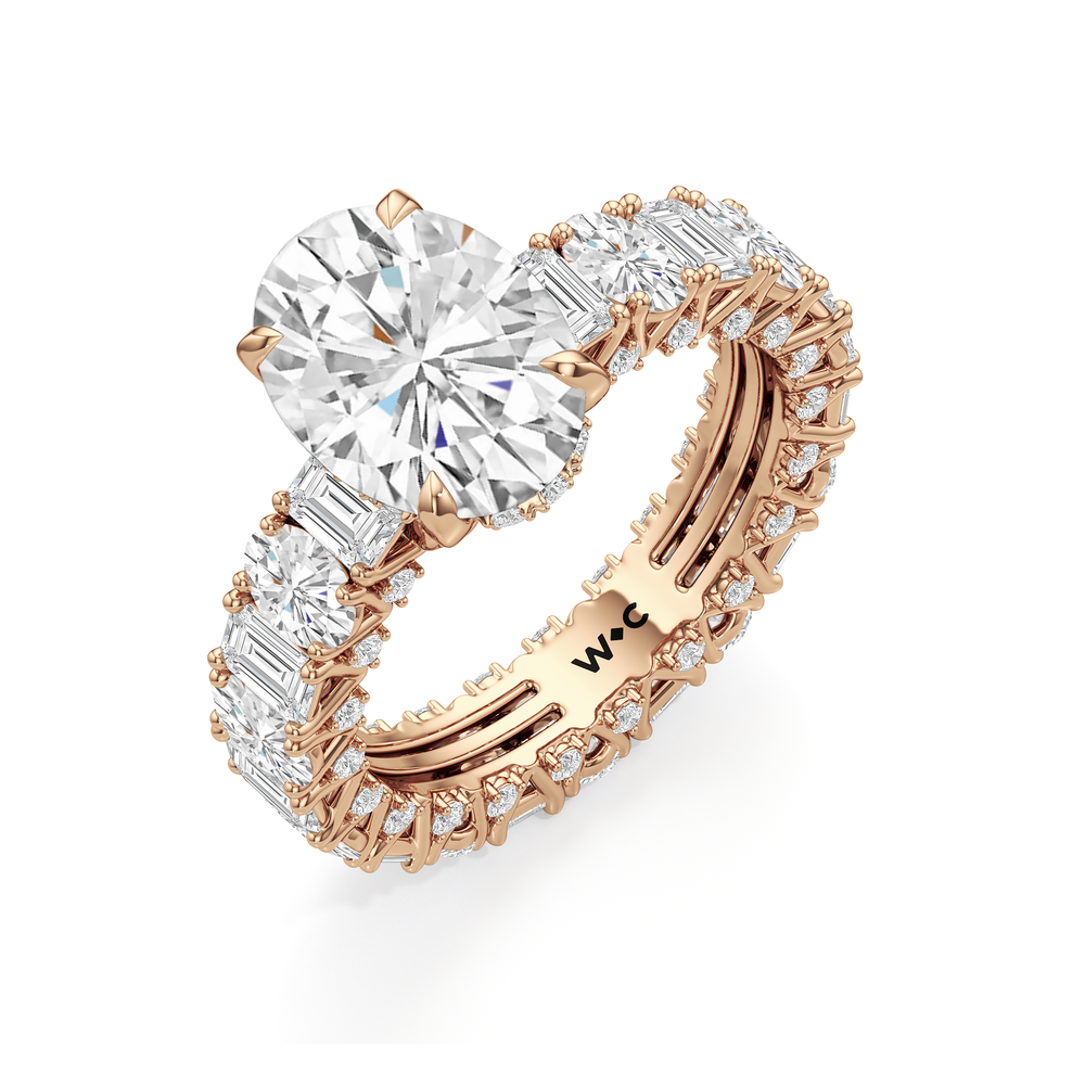 Oval Cut The Wall Street Ring with Lab Grown Diamond in 14KT Rose Gold view 5
