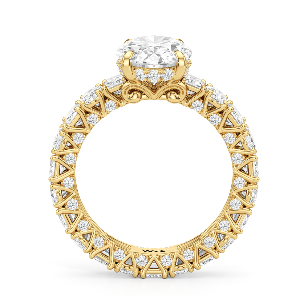 Oval Cut The Wall Street Ring with Lab Grown Diamond in 14KT Yellow Gold view 4
