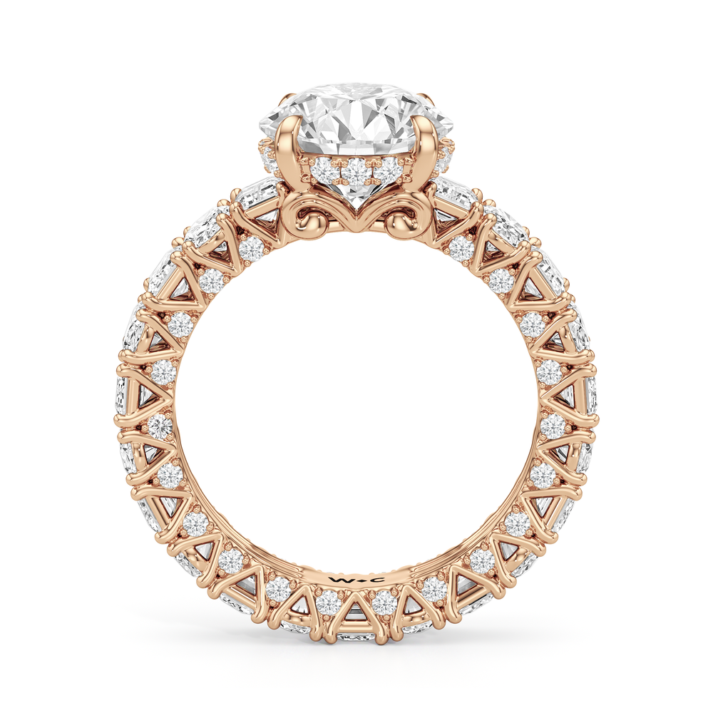 Round Cut The Wall Street Ring with Lab Grown Diamond in 14KT Rose Gold view 4
