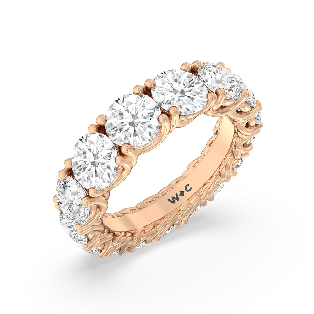 The Dumbo Eternity Ring with 18KT Rose Gold / Lab / 6 1/4 Cut Diamond in 14KT Rose Gold / Lab / 6 1/4 view 3
