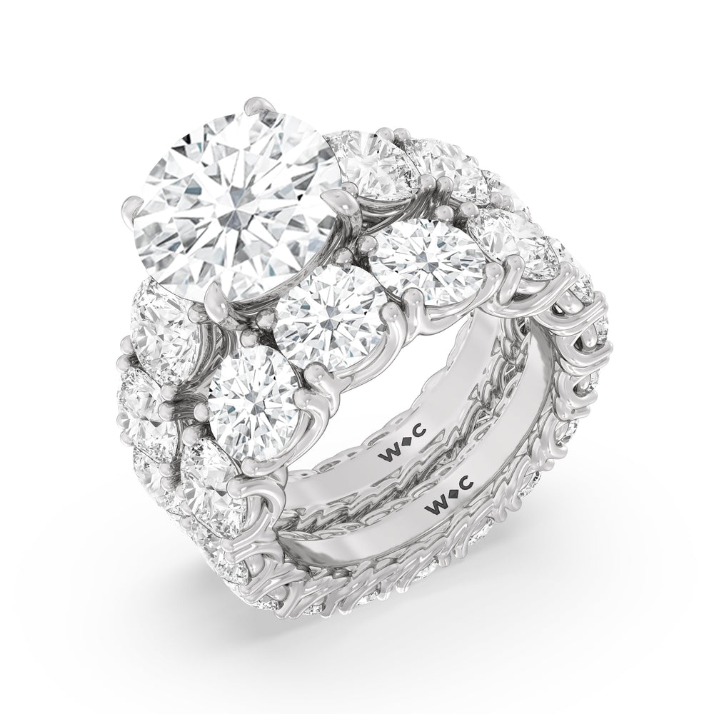 The Upper West Side Ring with Oval Cut Diamond in 14KT Platinum view 5
