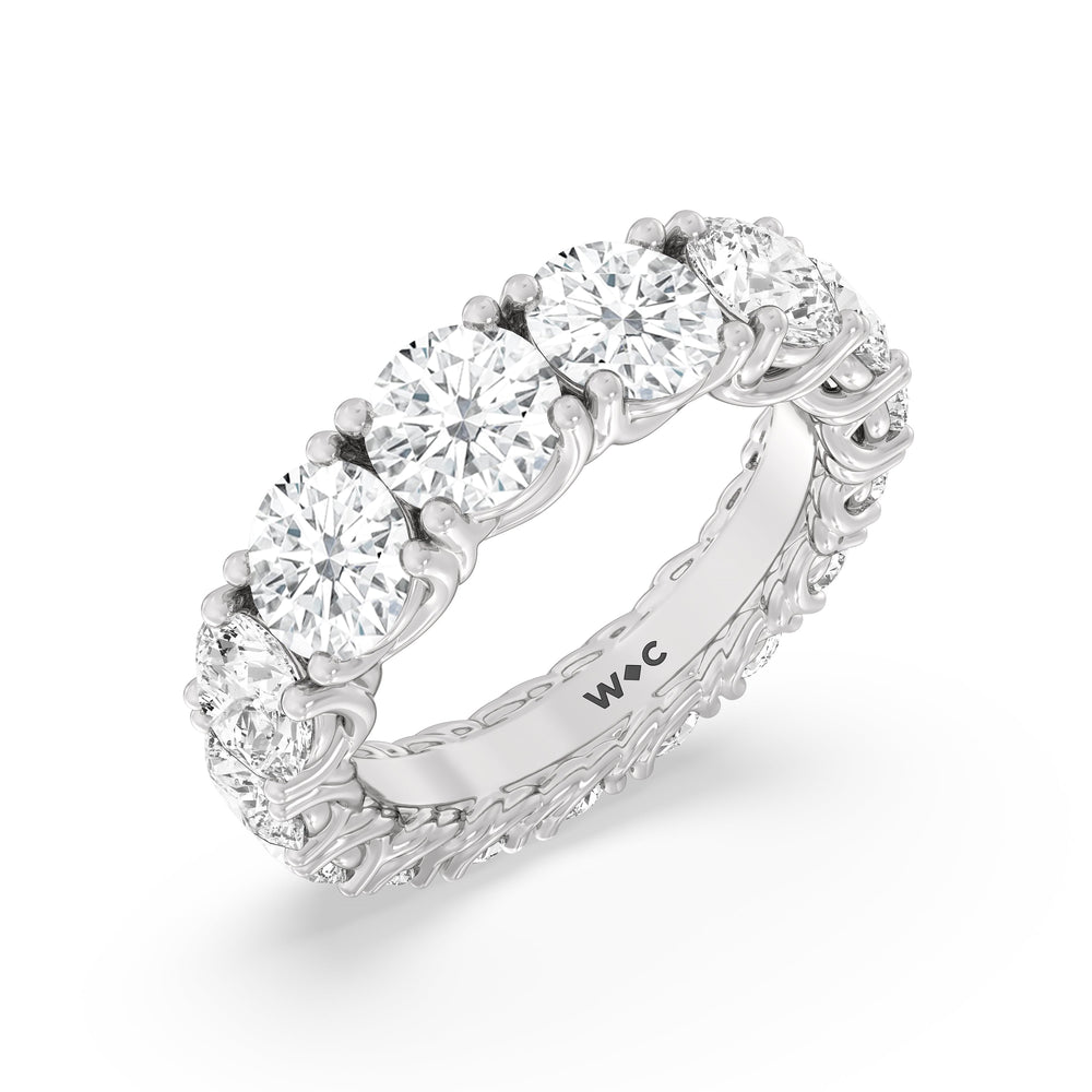 The Dumbo Eternity Ring with Platinum / Lab / 6 1/4 Cut Diamond in 14KT Platinum / Lab / 6 1/4 view 3
