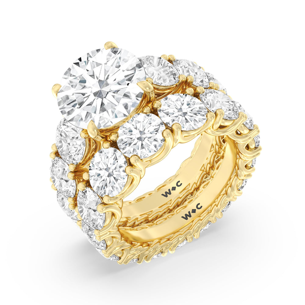 The Upper West Side Ring with Emerald Cut Diamond in 14KT Yellow Gold view 5
