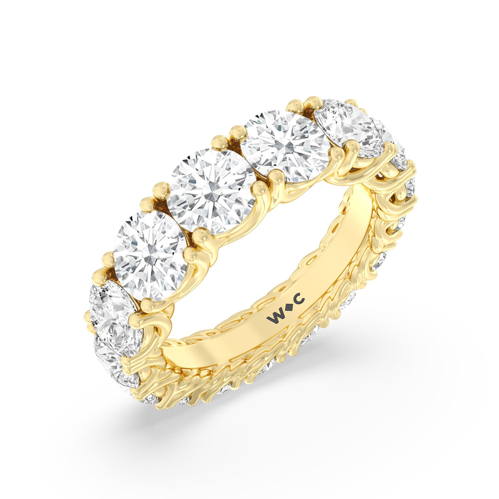 The Dumbo Eternity Ring with 18KT Yellow Gold / Lab / 6 1/4 Cut Diamond in 14KT Yellow Gold / Lab / 6 1/4 view 3
