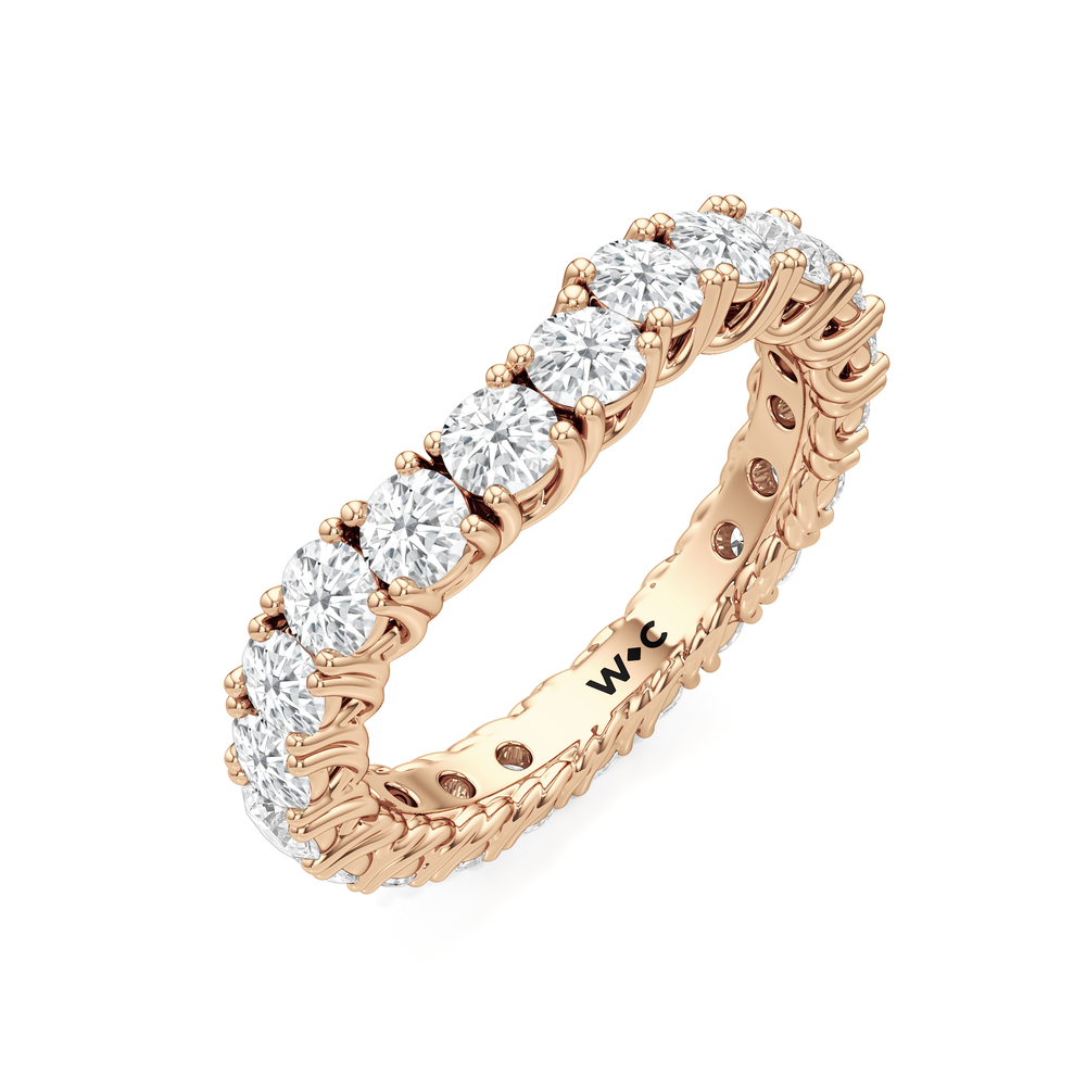 The Upper West Side Diamond Band with 18KT Rose Gold Cut Diamond in 14KT Rose Gold view 5
