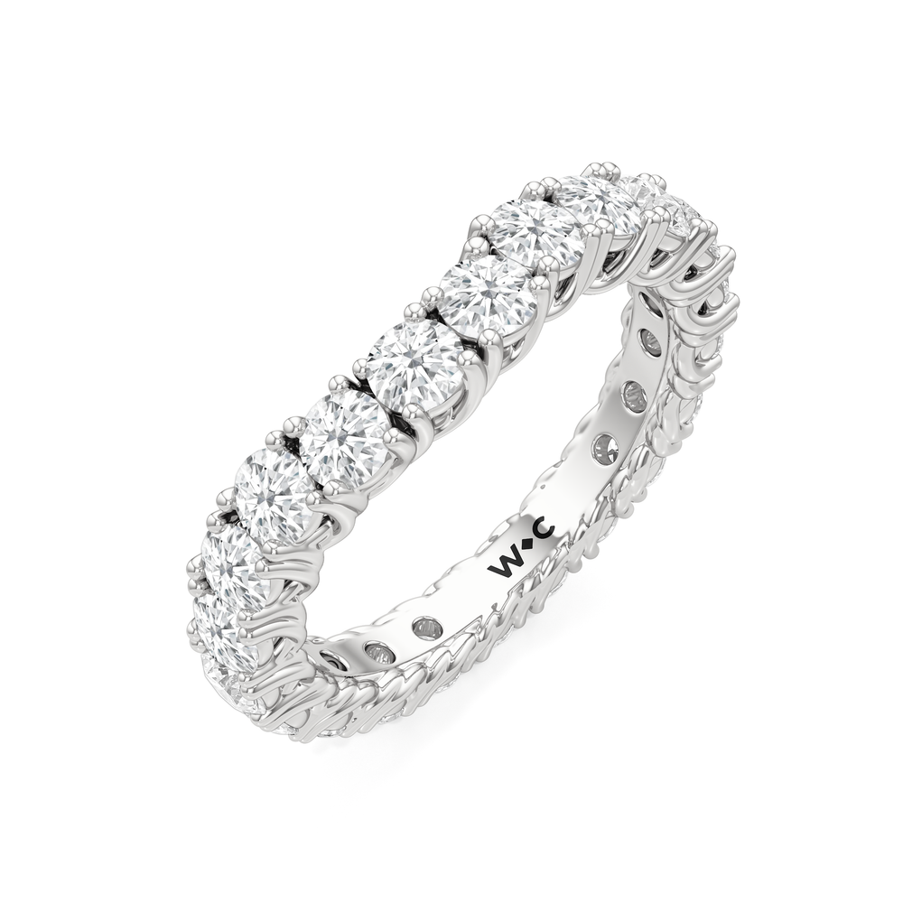 The Upper West Side Diamond Band with Platinum Cut Diamond in 14KT Platinum view 5
