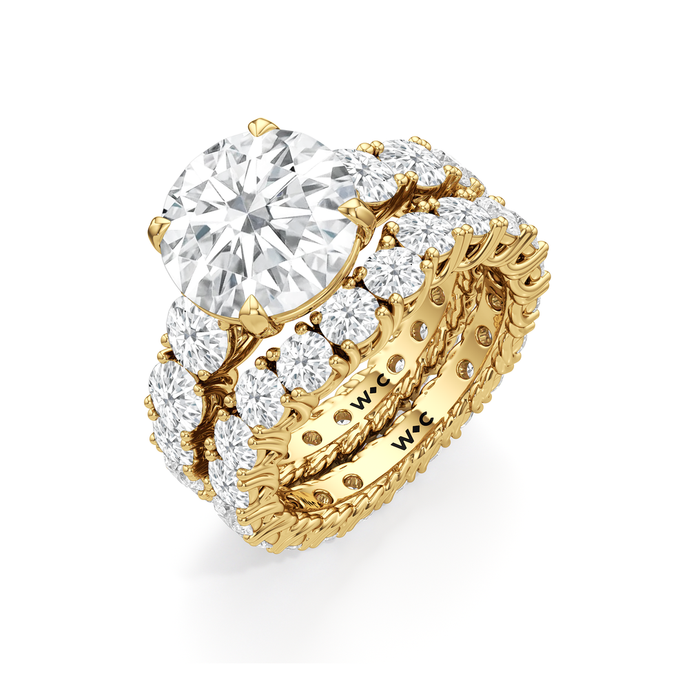 Round Cut The Upper West Side Ring with Lab Grown Diamond in 14KT Yellow Gold view 6
