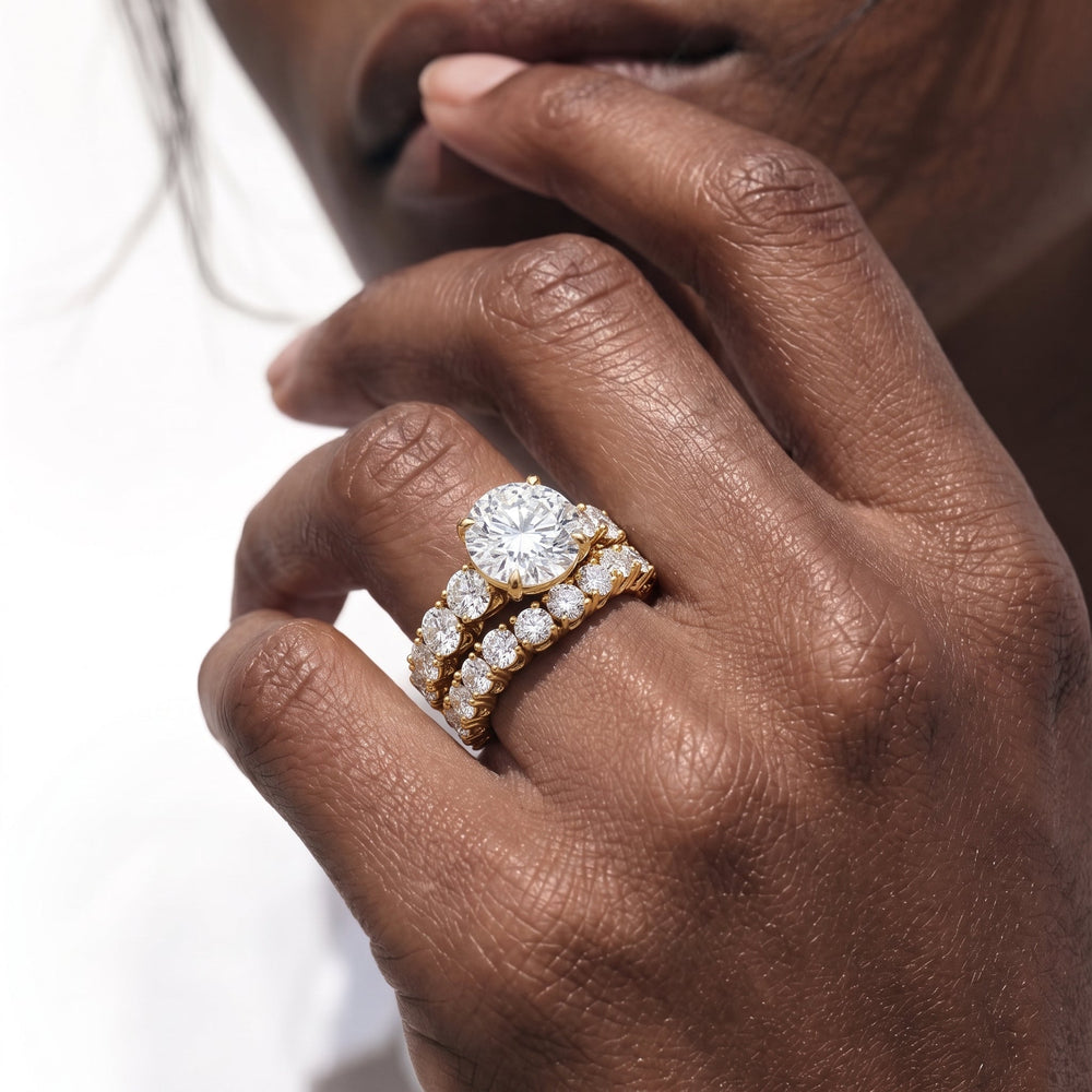 The Upper West Side Diamond Band with Platinum Cut Diamond in 14KT Platinum view 3
