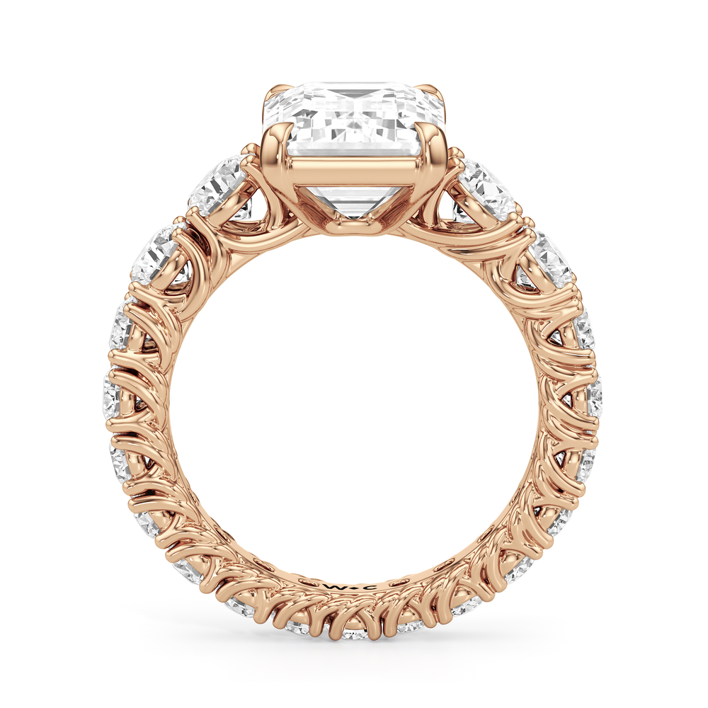 Emerald Cut The Upper West Side Ring with Lab Grown Diamond in 14KT Rose Gold view 4
