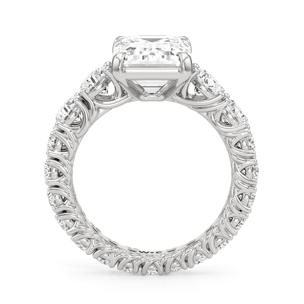 Emerald Cut The Upper West Side Ring with Lab Grown Diamond in 14KT Platinum view 4

