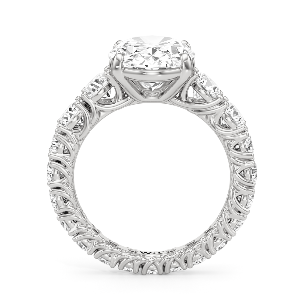 Oval Cut The Upper West Side Ring with Lab Grown Diamond in 14KT Platinum view 4
