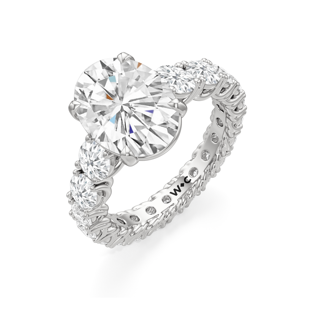Oval Cut The Upper West Side Ring with Lab Grown Diamond in 14KT Platinum view 5
