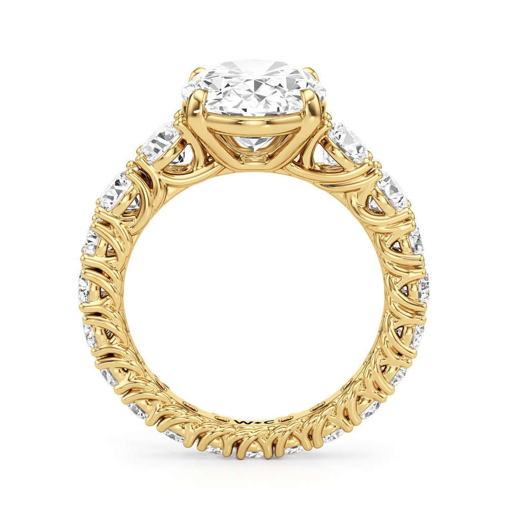 Oval Cut The Upper West Side Ring with Lab Grown Diamond in 14KT Yellow Gold view 4
