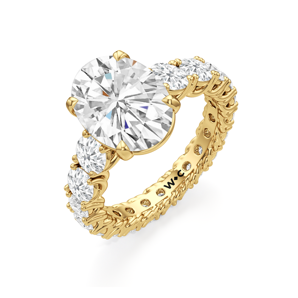 Oval Cut The Upper West Side Ring with Lab Grown Diamond in 14KT Yellow Gold view 5
