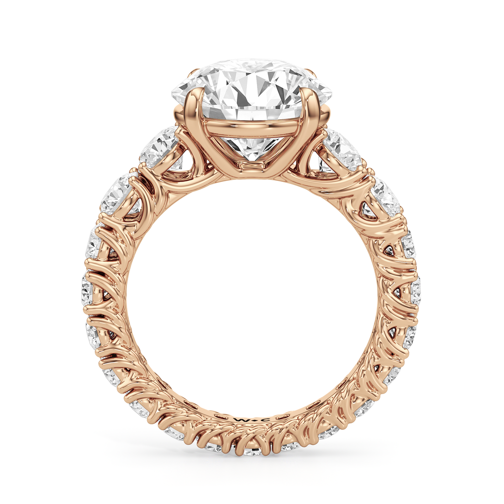 Round Cut The Upper West Side Ring with Lab Grown Diamond in 14KT Rose Gold view 4
