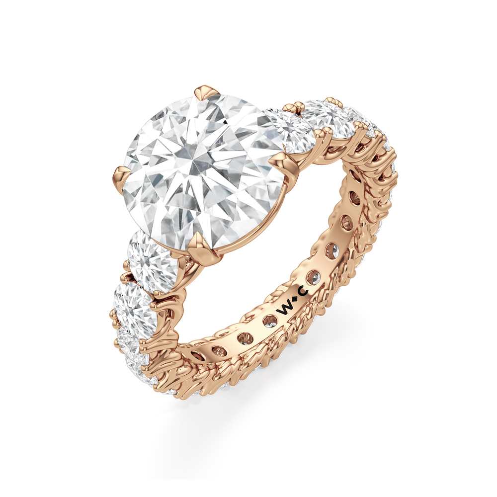 Round Cut The Upper West Side Ring with Lab Grown Diamond in 14KT Rose Gold view 5
