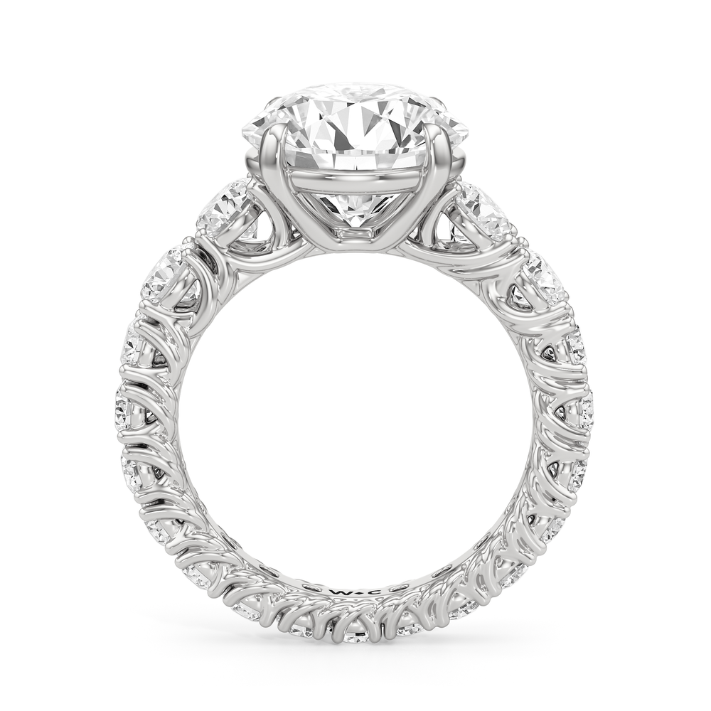 Round Cut The Upper West Side Ring with Lab Grown Diamond in 14KT Platinum view 4
