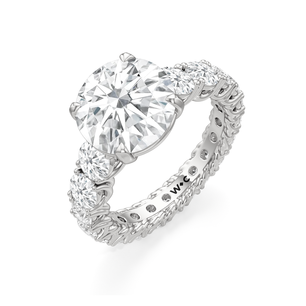 Round Cut The Upper West Side Ring with Lab Grown Diamond in 14KT Platinum view 5
