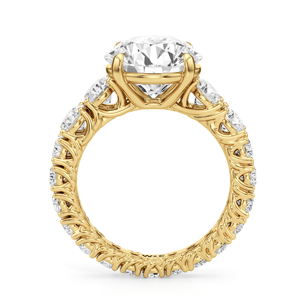 Round Cut The Upper West Side Ring with Lab Grown Diamond in 14KT Yellow Gold view 4
