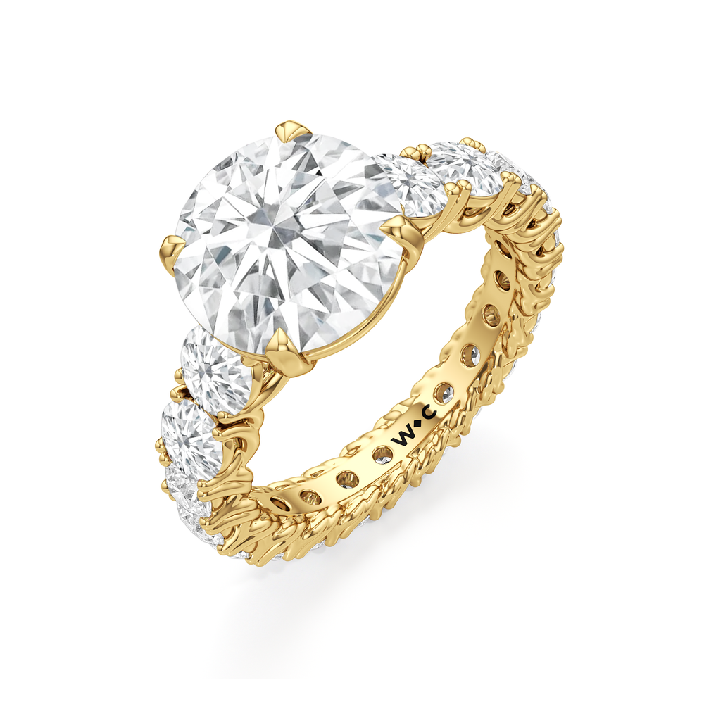 Round Cut The Upper West Side Ring with Lab Grown Diamond in 14KT Yellow Gold view 5
