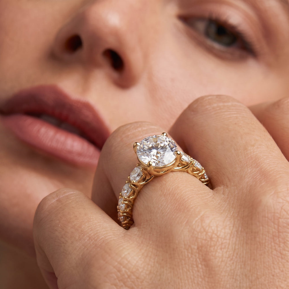 Round Cut The Upper West Side Ring with Lab Grown Diamond in 14KT Platinum view 3
