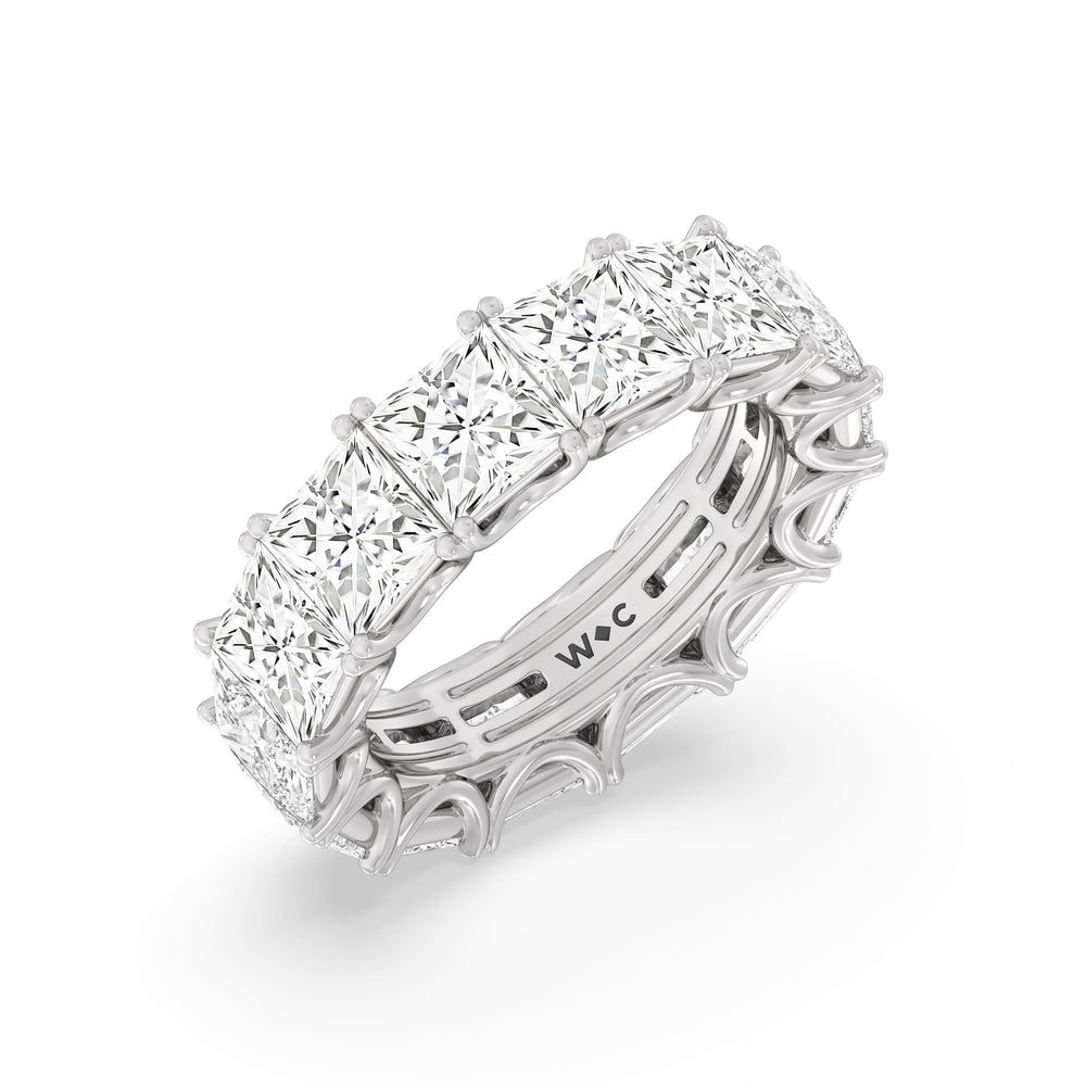 The West Village Diamond Band with Platinum Cut Diamond in 14KT Platinum view 4
