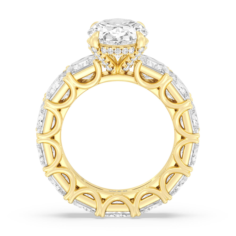 The West Village Ring with Oval Cut Diamond in 14KT Yellow Gold view 2
