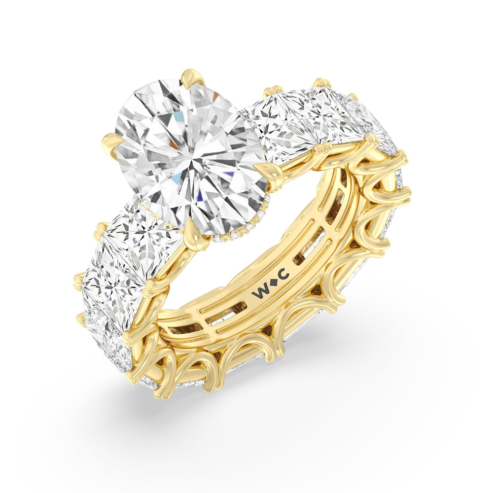 The West Village Ring with Oval Cut Diamond in 14KT Yellow Gold view 3
